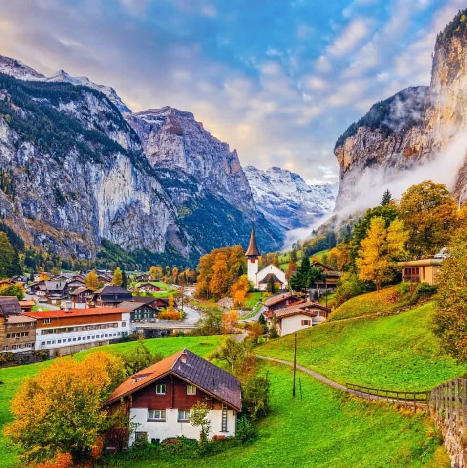 Mountain landscape in the Swiss Alps